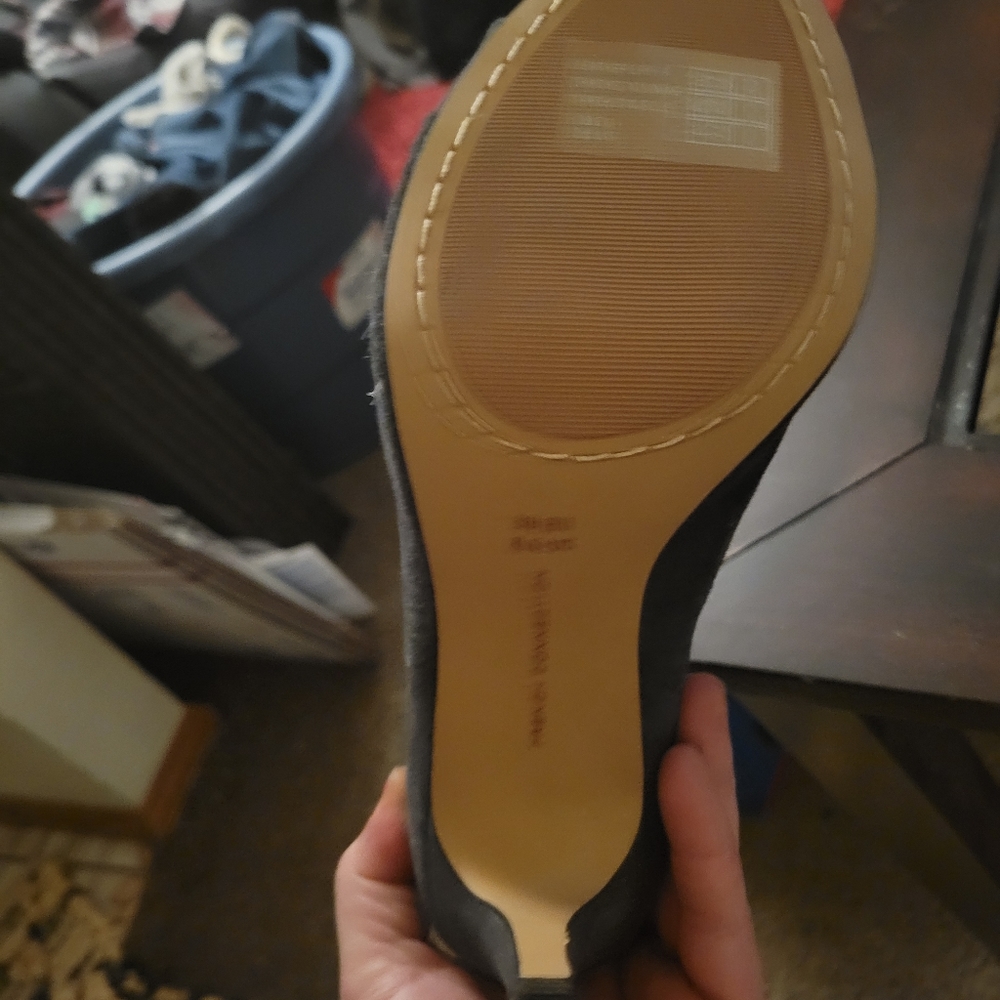 French connection open toe high heels sandal Gray - Picture 4 of 6